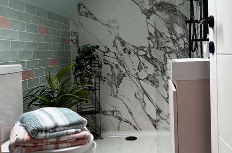 Wetwall Installations. Hexagonal House - Elite Collection Marmo Migliore