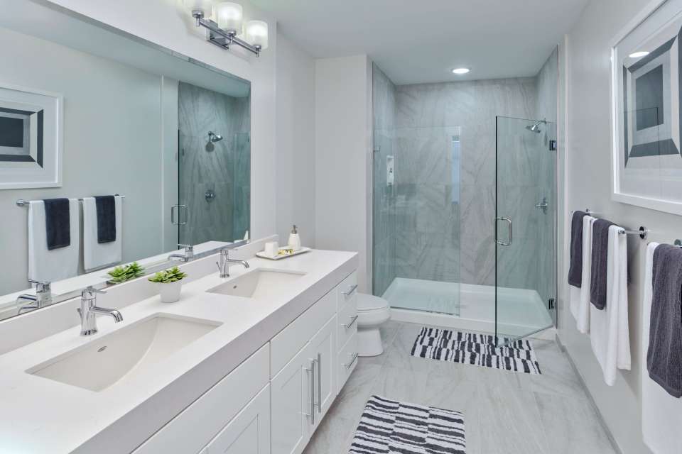 Elegant Quartz Vanity Showcase