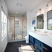 Bright Solid Surface Bathroom