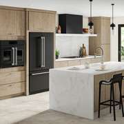 Contemporary Nature-Inspired White Marble Kitchen 