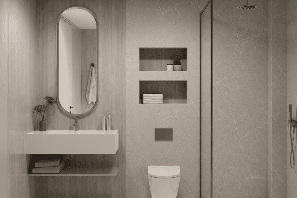 Embracing Comfort — Hotel or Multifamily Bathroom