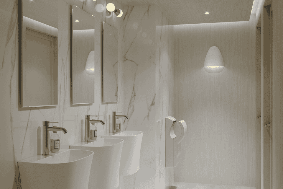 Embracing Comfort — School or Commercial Bathroom