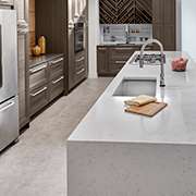 Contemporary Loft Kitchen with Quartz Countertop