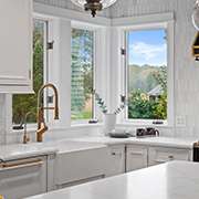 Farmhouse Kitchen feat. Modern Solid Surface Design