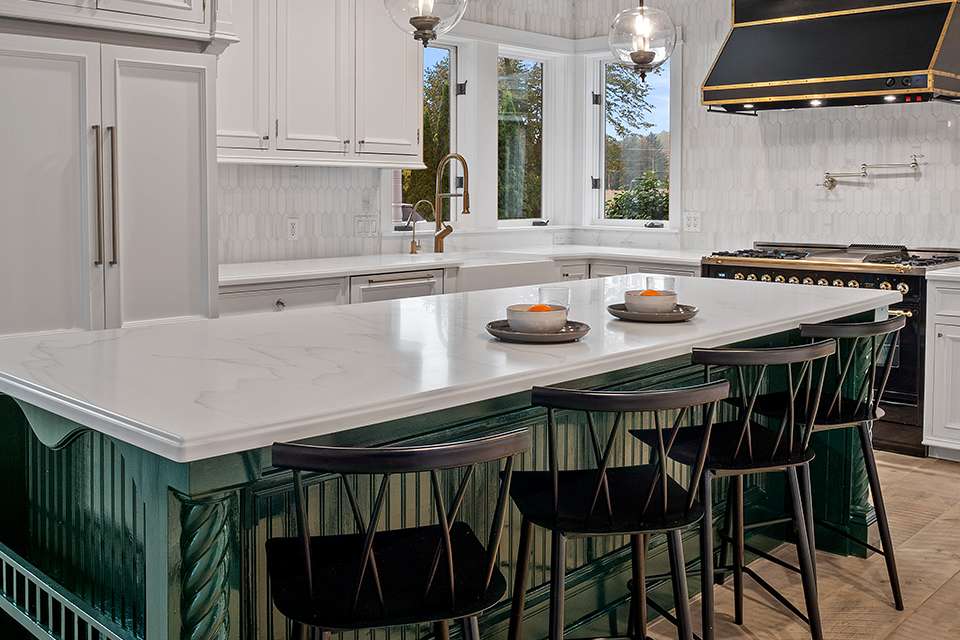 Farmhouse Kitchen feat. Modern Solid Surface Design