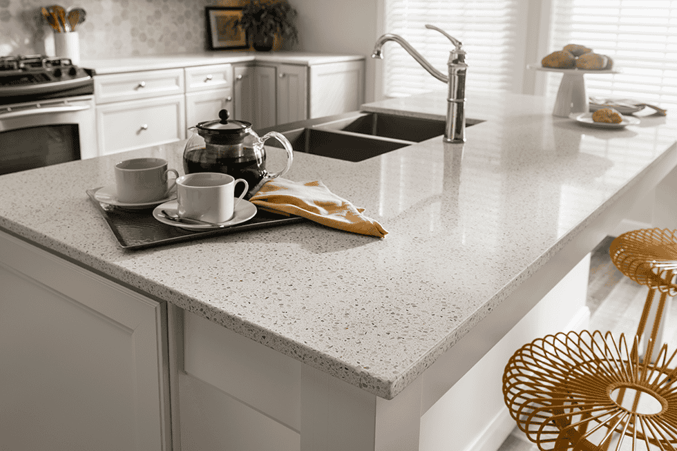 Light Neutrals Kitchen with Quarts Countertop