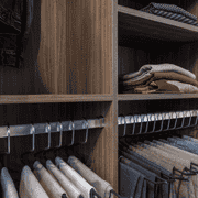 Refined Masculine Closet Storage