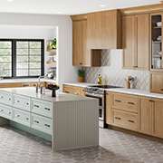 Large Transitional Family Kitchen feat. Thermoformable Solid Surface