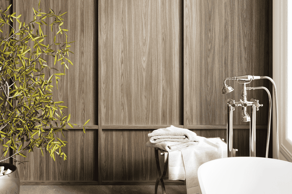 Structured Grid Wall Bathroom