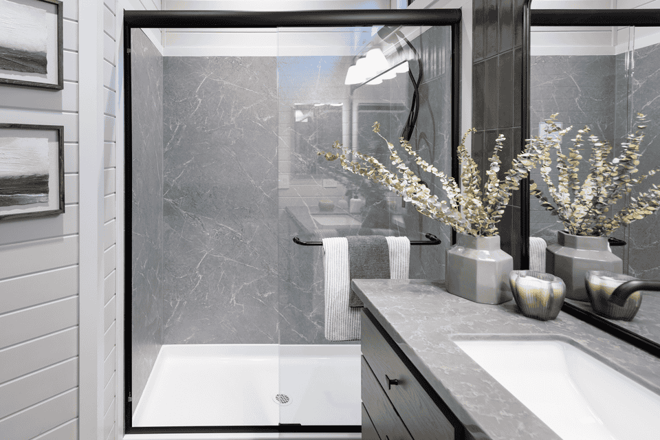 Beautiful Builder Bath Upgrade