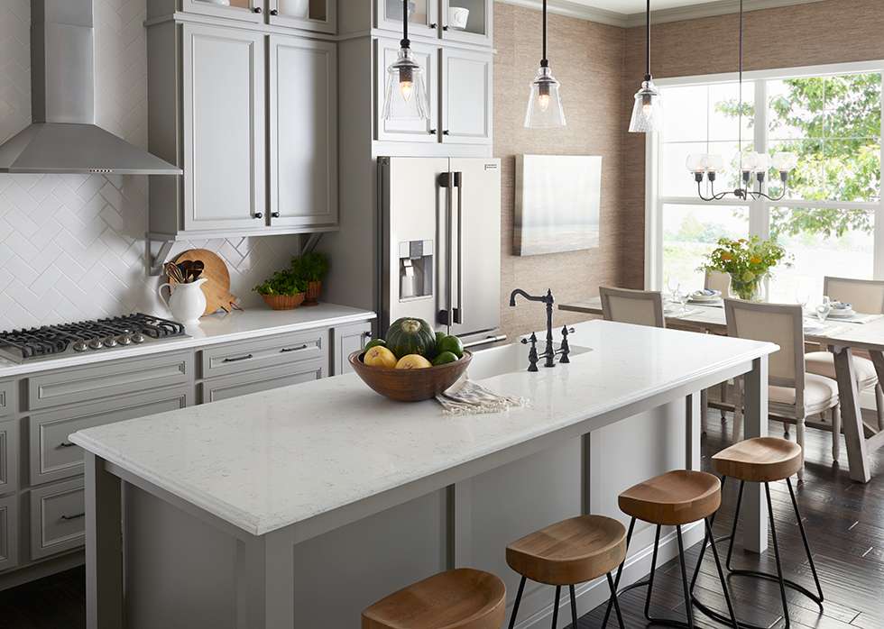Light Casual Kitchen with Quartz Countertop