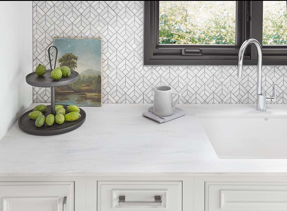 Travertine Solid Surface Kitchen Countertop