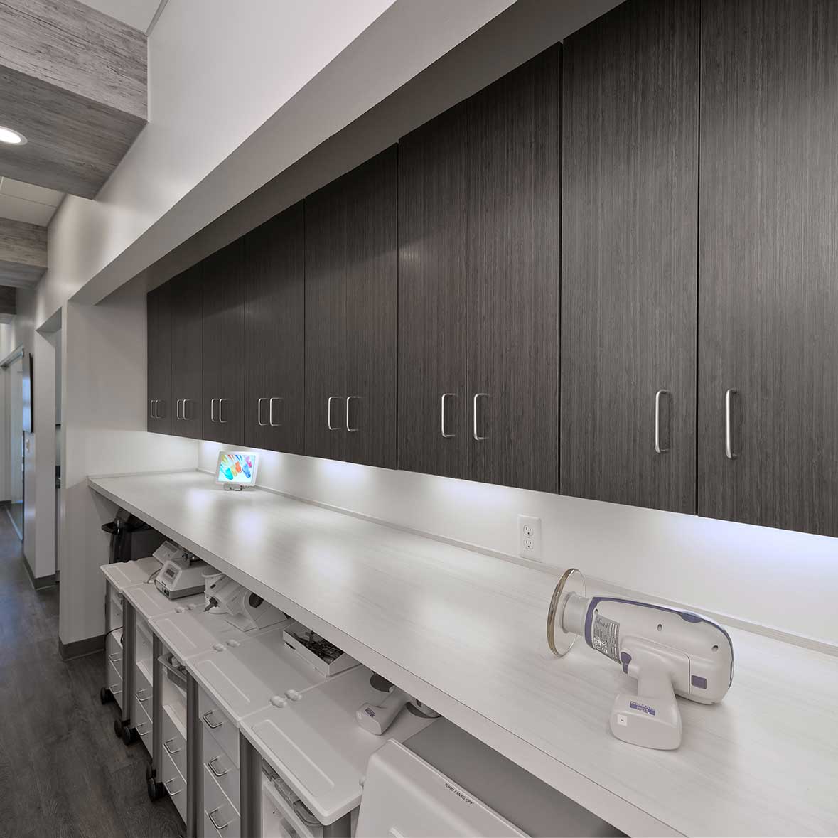NJ Laser Dentistry | Cart Storage | Overhead Cabinets
