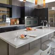 Dusk Ice | Solid Surface Kitchen | the look of quartz with a touch of sparkle from mirror chips