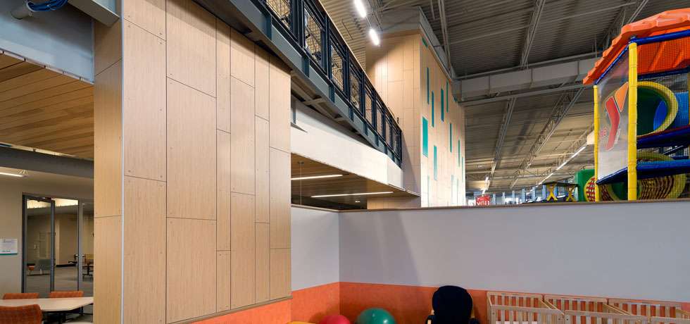 Gordon Family YMCA Compact Laminate Walls