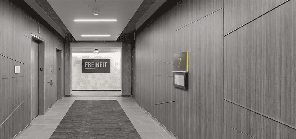 Modern Office | High Pressure Laminate in Studio Teak