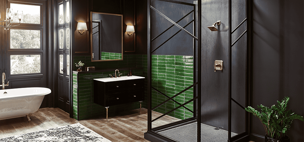 Moody Shower | Solid Surface