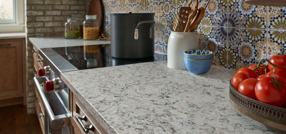 Santiago Quartz | Patterned Tile Kitchen