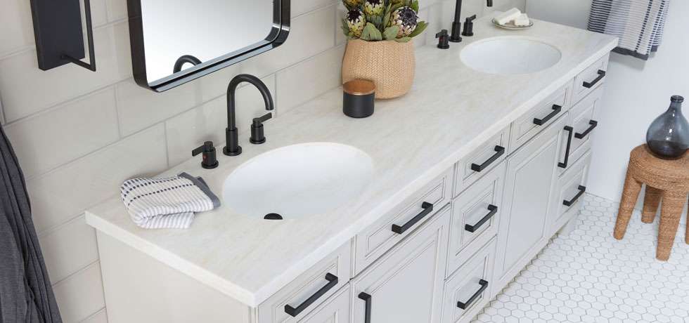 Solid Surface | Golden Sail Double Vanity Countertop