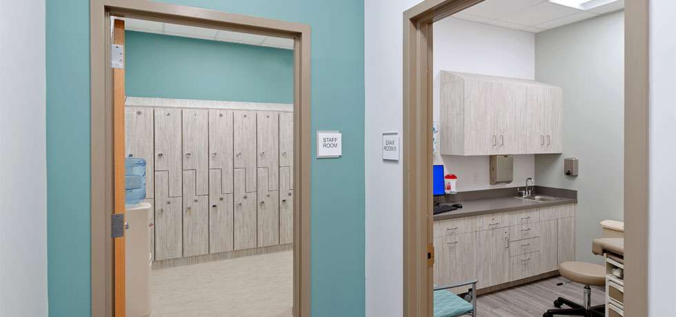 Stony Brook | Staff Lockers & Exam Room
