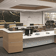 Inviting Media Center | High Pressure Laminate in Blooming Grove