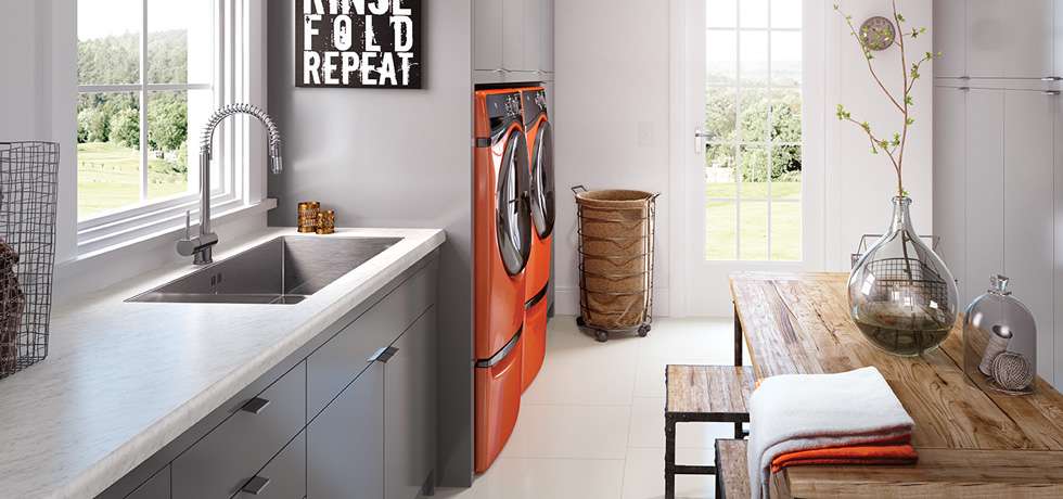 White Carrara Utility Room