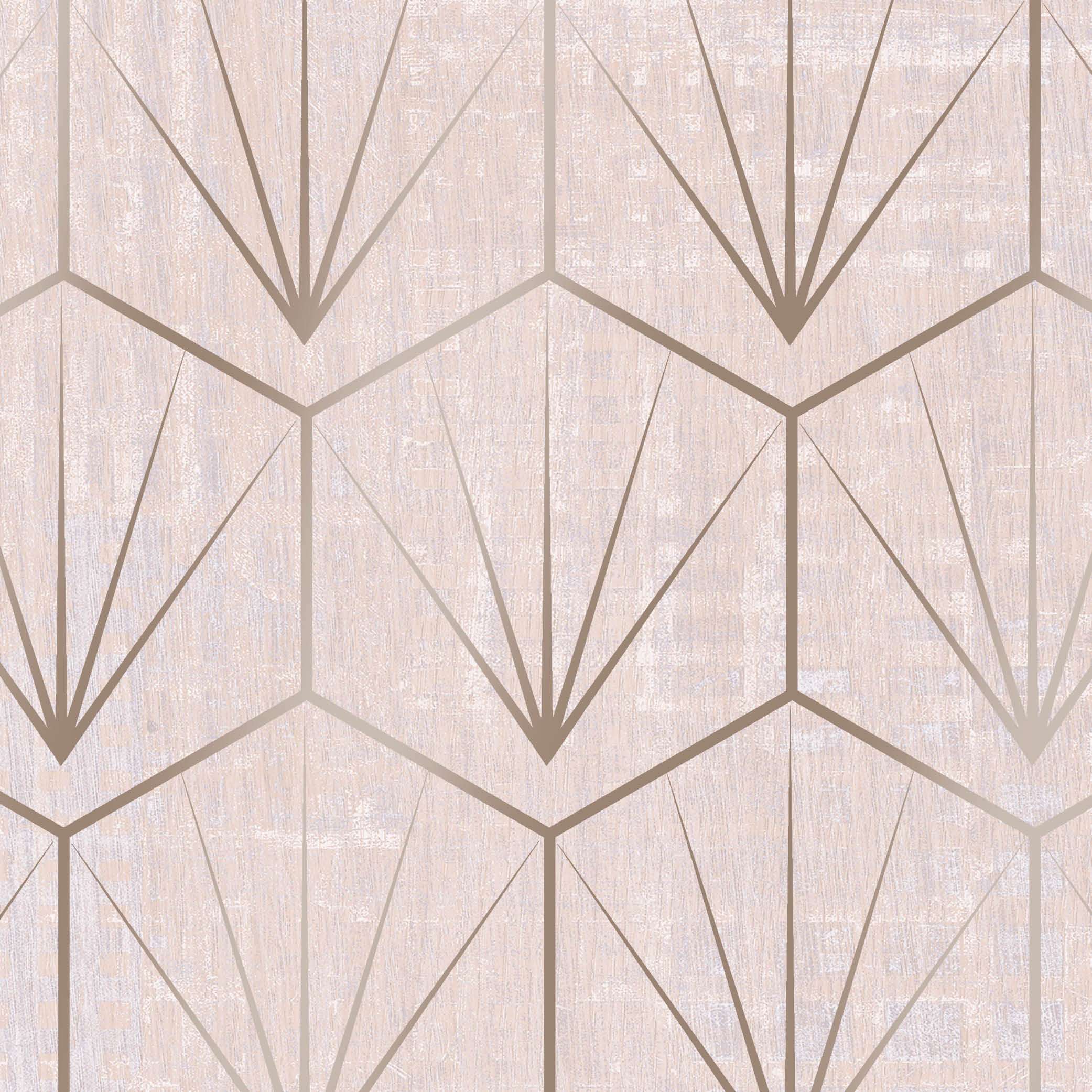 Wetwall Alloy Hexagonal Tile Stella Rosa Shower Wall Panel